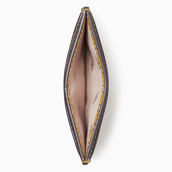 Kate Spade NWT “Spade Links” Yellow Card Holder - Picture 7 of 7